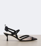 Fendi Colibrì mesh slingback pumps
