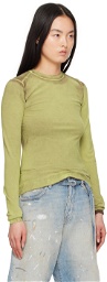 Acne Studios Green Cutout Sweater