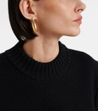 Bottega Veneta Ellipse Small gold-plated sterling silver earrings