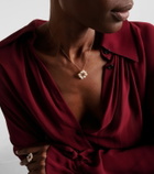 Mateo Cluster 14kt gold pendant necklace with pearls and diamonds
