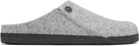 Birkenstock Gray Narrow Zermatt Slippers
