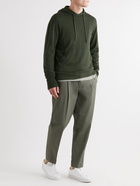 Officine Générale - Elie Cotton and Linen-Blend Hoodie - Green