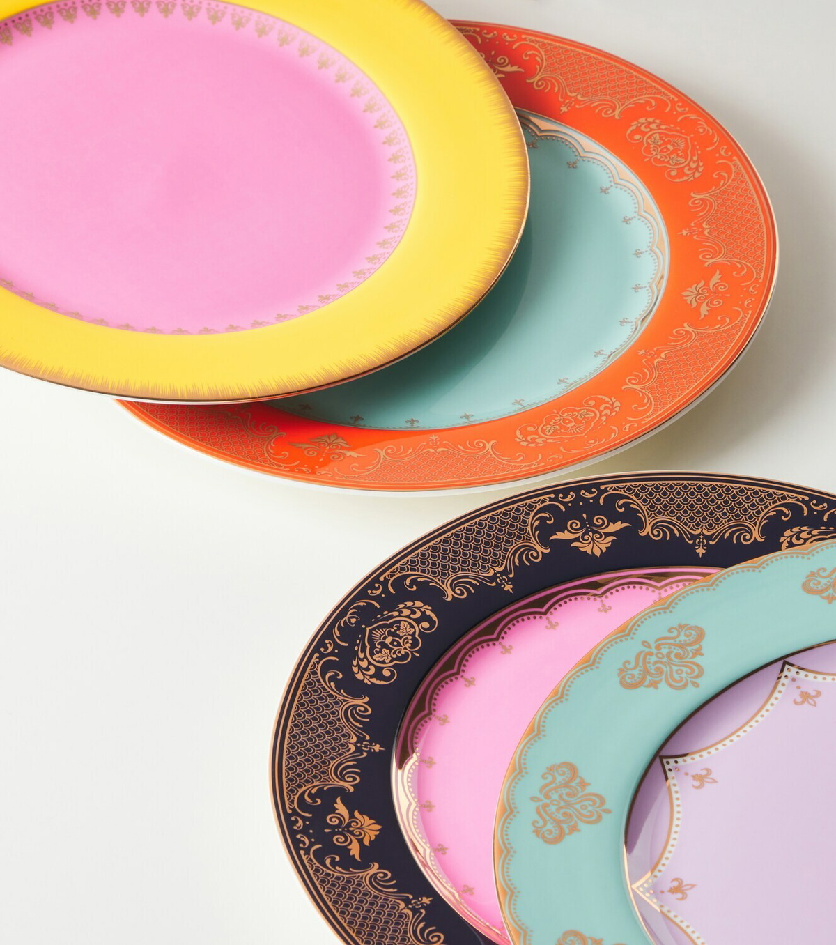 Polspotten Grandpa set of 4 porcelain dinner plates