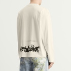 Acne Studios Men's Exford Long Sleeve Goth Logo T-Shirt in Dusty White