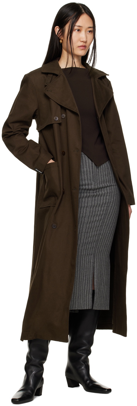Paloma Wool Brown Pauet Trench Coat