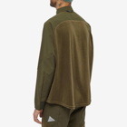 And Wander Men's Fleece Base Overshirt in Khaki