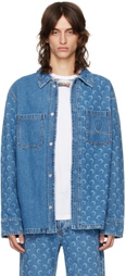 Marine Serre Blue Moon Laser Denim Jacket