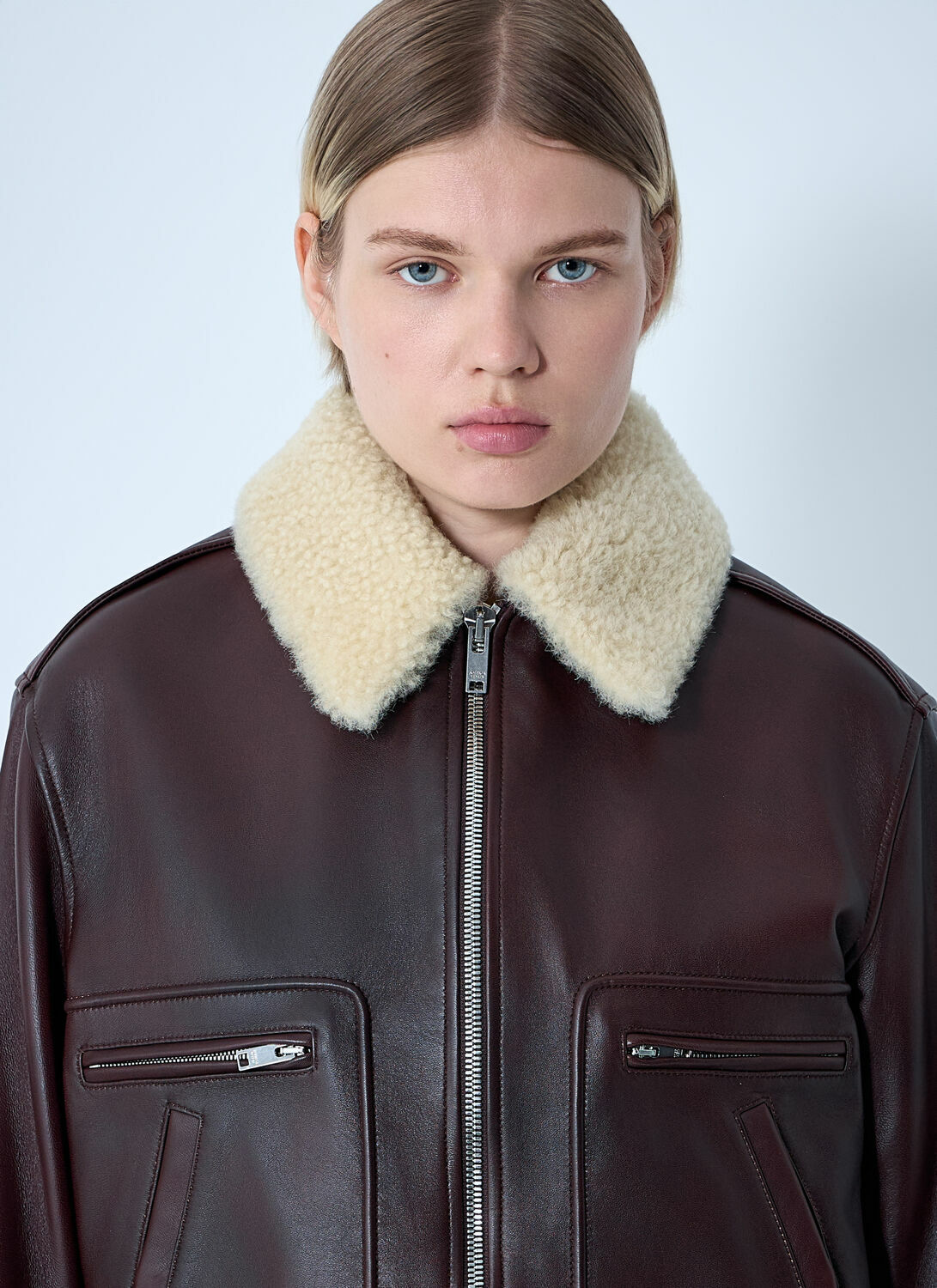 Bottega Veneta Leather Blouson Jacket