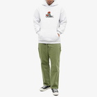 Butter Goods Men's Windflower Embroidered Logo Hoody in Ash Grey