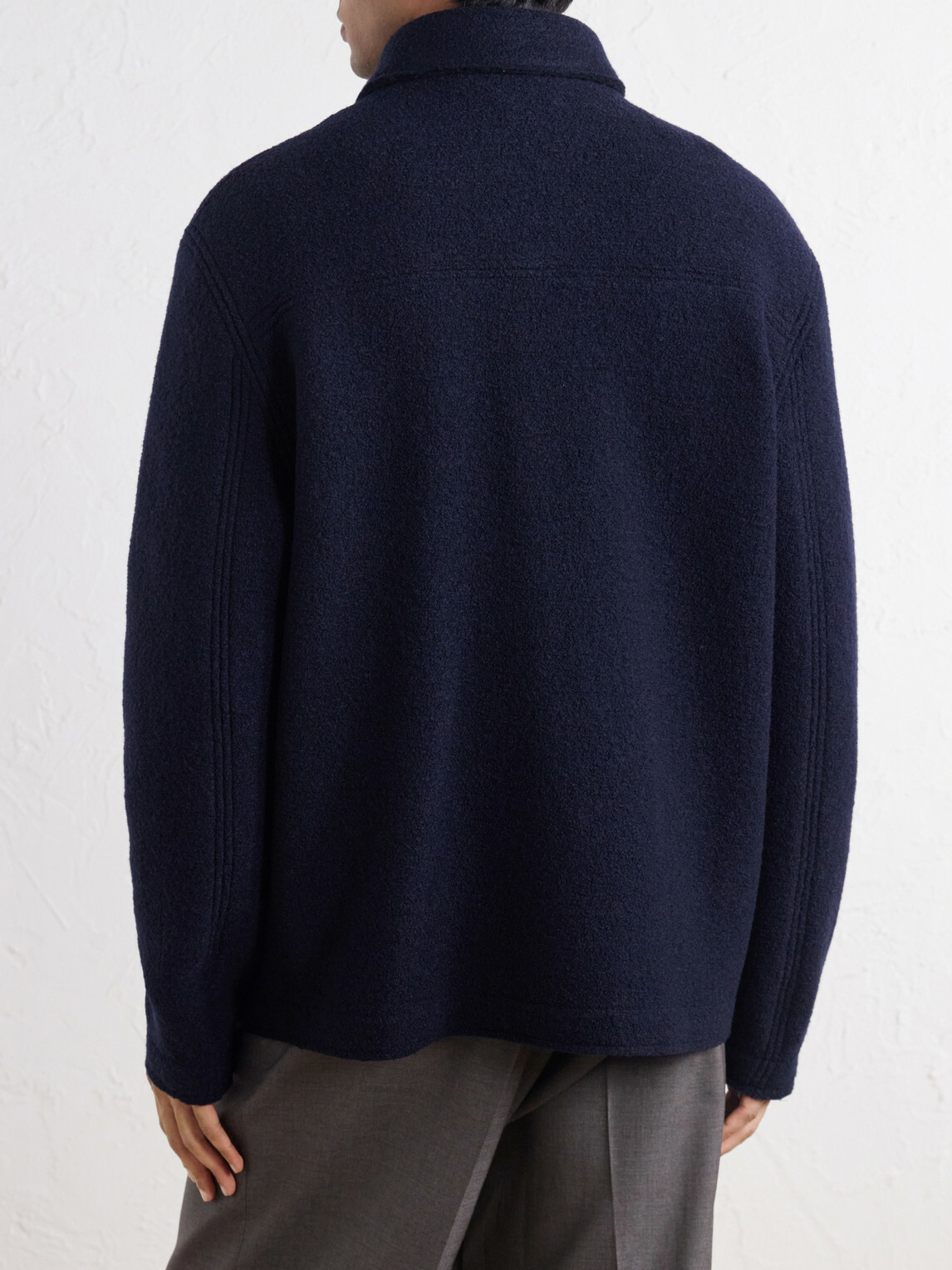 Valstar - Virgin Wool-Bouclé Jacket - Blue