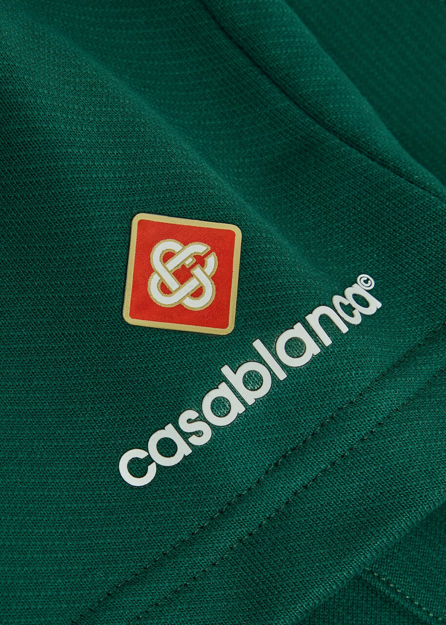 Casablanca Logo Cotton Shorts Green