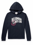Moncler Genius - Billionaire Boys Club Logo-Print Appliquéd Cotton-Jersey Hoodie - Blue