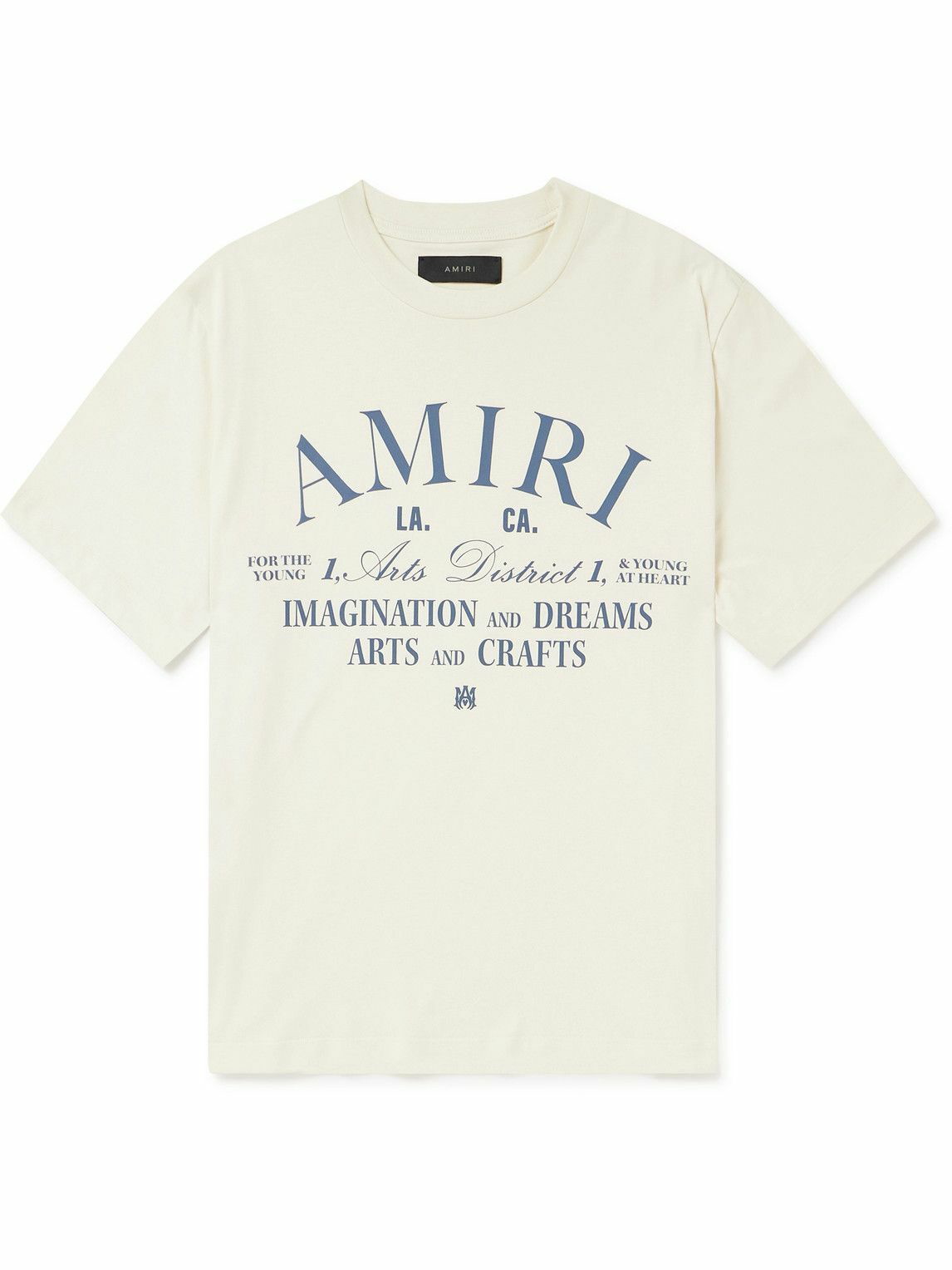 AMIRI - Crystal-Embellished Paint-Splattered Cotton-Jersey T-Shirt - Brown  Amiri