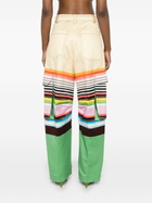 Christopher John Rogers White Colour-Block Tapered Trousers