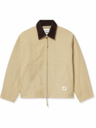 AGOLDE - RSVP GALLERY District Corduroy-Trimmed Cotton-Twill Jacket - Neutrals