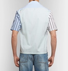 Maison Margiela - Camp-Collar Striped Cotton-Poplin Shirt - Men - Blue