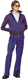 Marni Blue & Orange Check Jacquard Lounge Pants