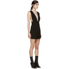 Anthony Vaccarello Black Draped Jersey Dress