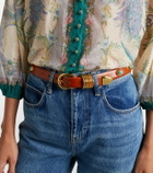 Déhanche Hollyhock embellished leather belt