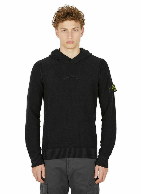 Photo: Compass Patch Hooded Sweatshirt in Black