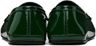 Ferragamo Green Hardware Loafers