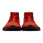 Balenciaga Red and Black Speed Lace-Up Sneakers