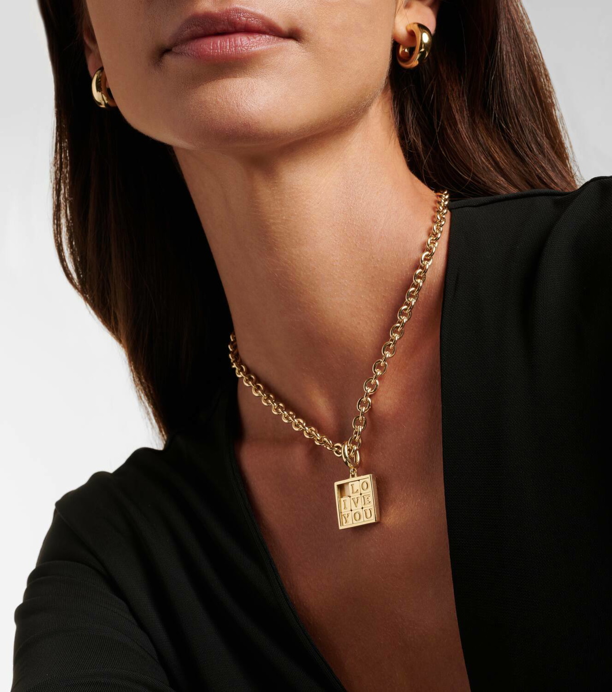 Lauren Rubinski Bruno Baby & Lee 14kt gold pendant necklace