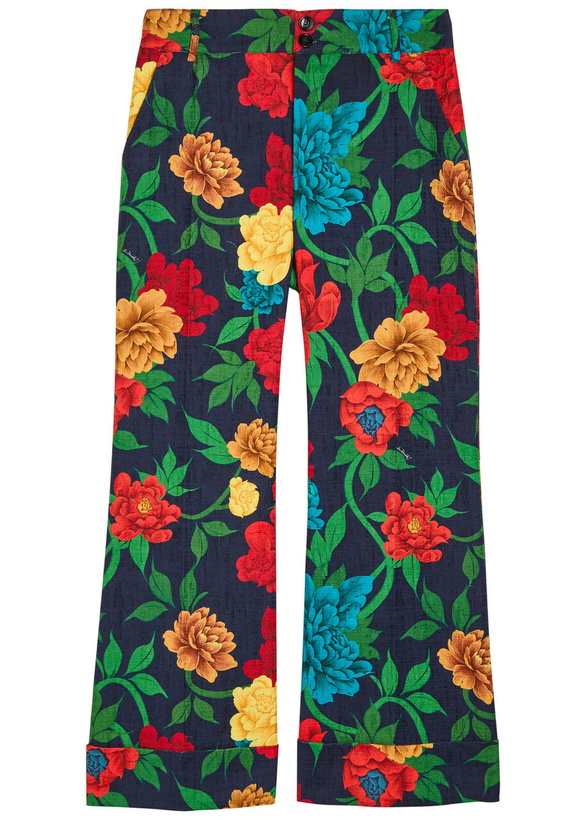 Photo: LA Double J Hendrix Floral-print Woven Trousers Multicoloured