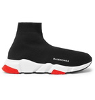 Balenciaga - Speed Sock Stretch-Knit Sneakers - Men - Black