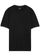 Boss Close-knit Cotton T-shirt Black