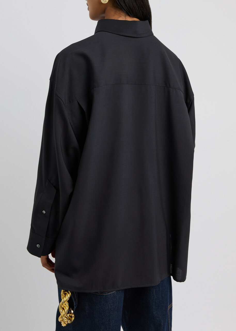 Darkpark Alex Wool Polo Shirt Dark Blue