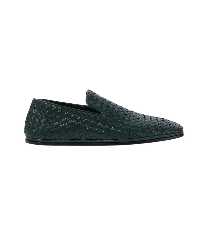 Photo: Bottega Veneta Palazzo Intrecciato leather loafers