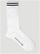 Rassvet - Logo Intarsia Socks in White