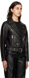 ANINE BING Black Benjamin Moto Leather Jacket
