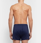 Hanro - Sporty Mercerised Cotton Boxer Shorts - Men - Navy
