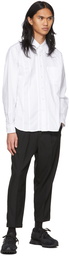 SOPHNET. White Big Vertical Paneled Shirt