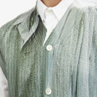 Comme des Garçons Homme Plus Men's Poly Knit Print Vest in Green
