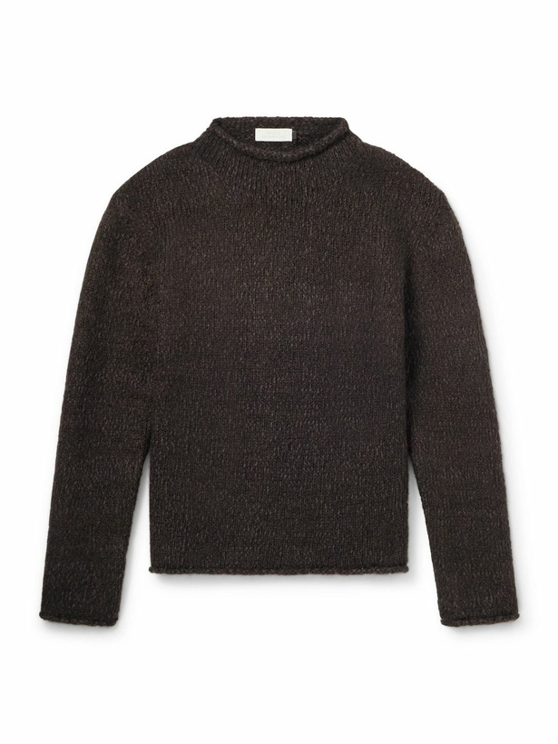 Photo: Amomento - Cotton-Blend Mock-Neck Sweater - Brown