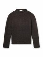 Amomento - Cotton-Blend Mock-Neck Sweater - Brown