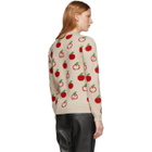 Gucci Off-White Jacquard GG Apple Sweater