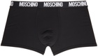 Moschino Two-Pack Black Logo Boxers