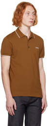 ZEGNA Brown Embroidered Polo