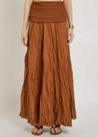 Johanna Ortiz Empowerment Movement Crinkled Linen-blend Midi Dress Brown