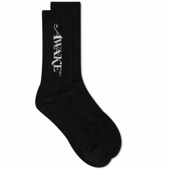 Photo: Awake NY Men's Classic Logo Sock in Black