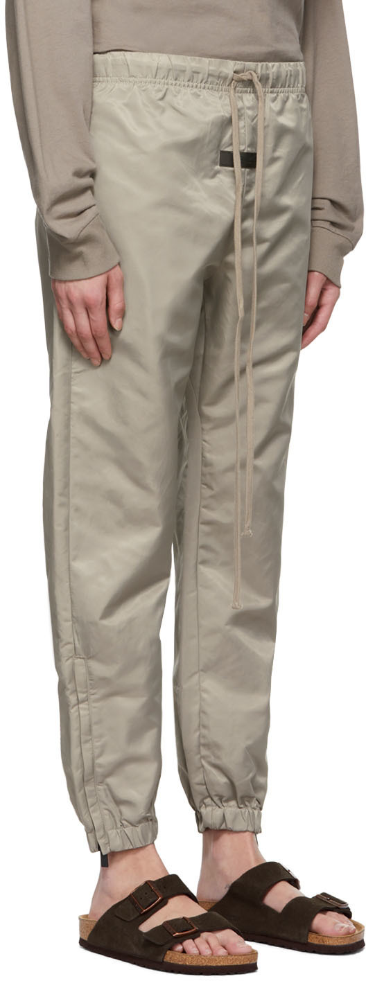 Essentials Taupe Nylon Track Pants