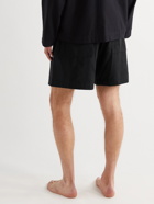 TEKLA - Organic Cotton-Flannel Pyjama Shorts - Black