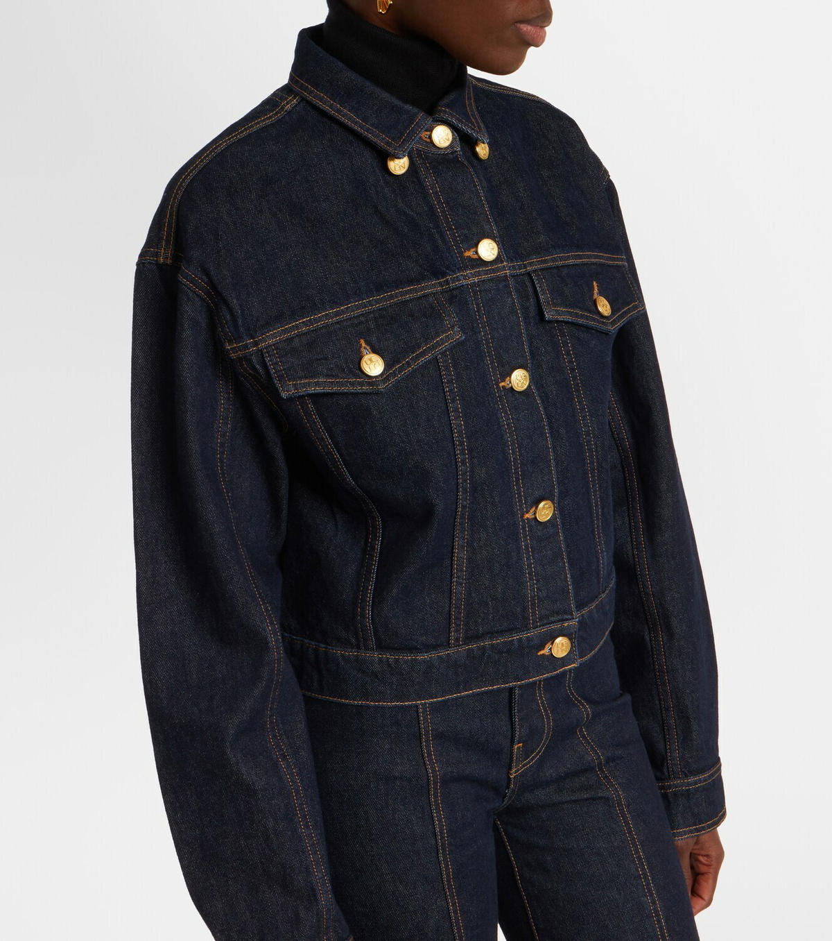 Ulla Johnson Agata caped denim jacket