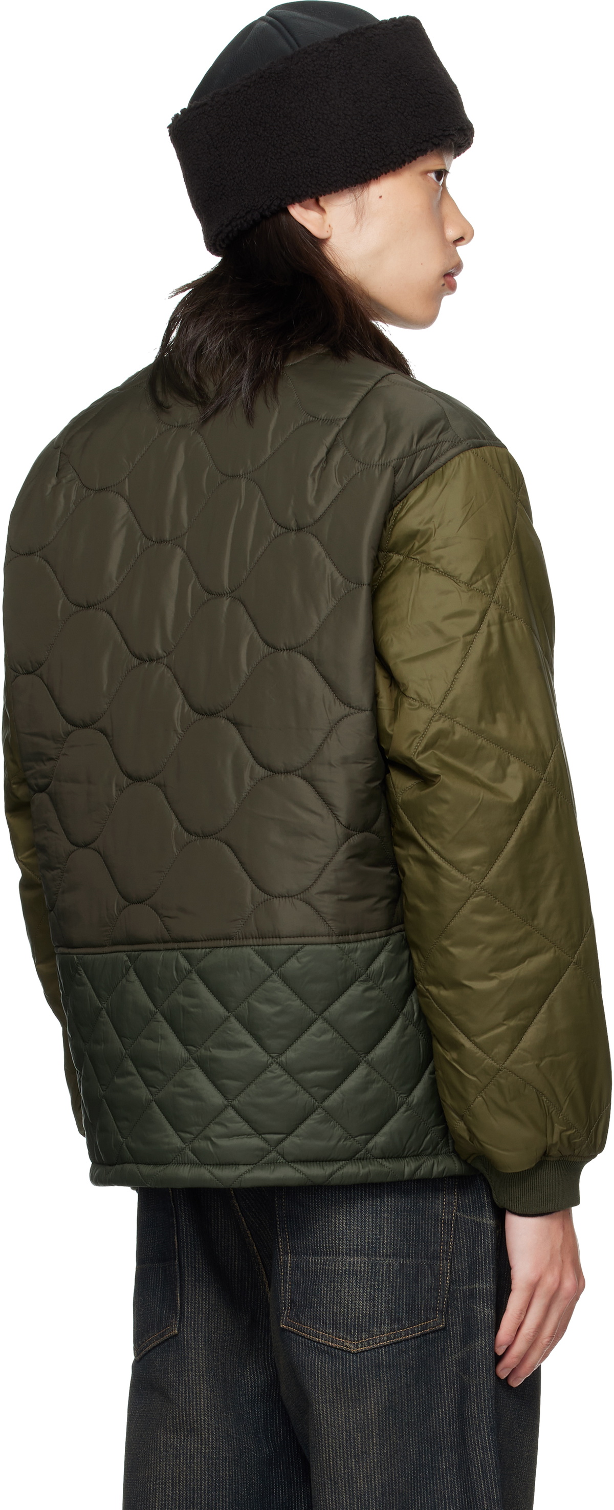 Barbour Khaki Cording Quilted Jacket