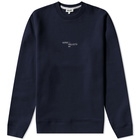 Norse Projects Men's Vagn Nautical Logo Crew Sweat in Dark Navy