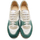 Spalwart Green and White Marathon Trail Low Sneakers
